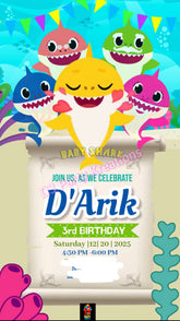 BABY SHARK DIGITAL PARTY INVITATION – ANIMATED & FULL OF FUN!