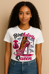 💎 Birthday Queen Bling Tee – For the One Who Shines the Brightest 💎