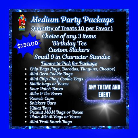 🎉 MEDIUM PARTY PACKAGE – THE ULTIMATE CELEBRATION SET! 🎉