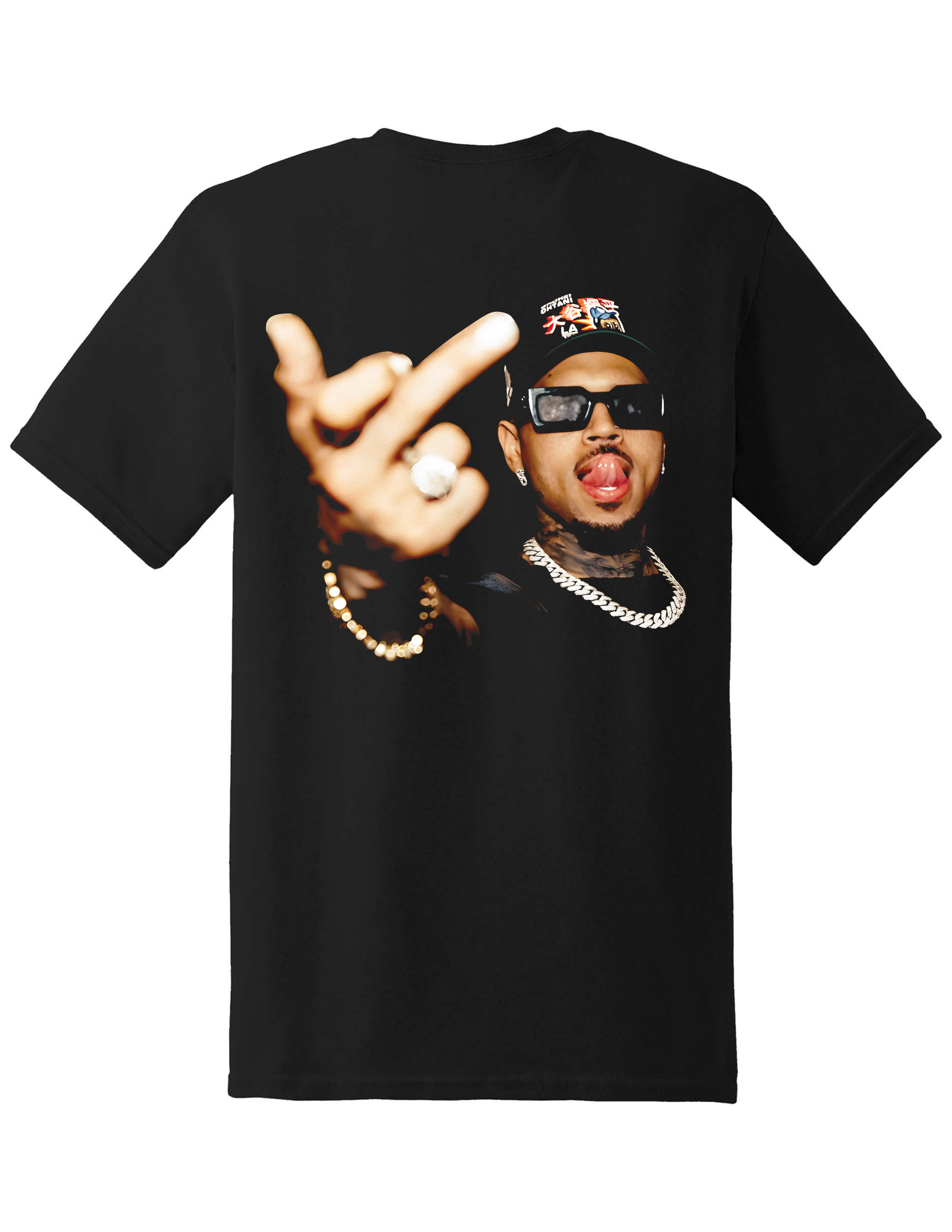 CHRIS BROWN OFFICIAL TOUR T-SHIRT (FRONT LOGO WITH BACK IMAGE)-- LIMITED EDITION
