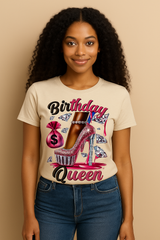 💎 Birthday Queen Bling Tee – For the One Who Shines the Brightest 💎