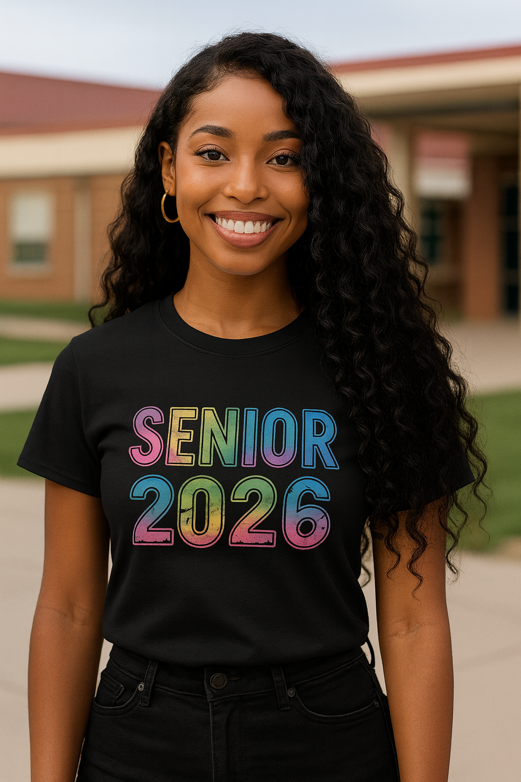 🌈 RAINBOW SENIOR 2026 GRAD TEE – BOLD, BRIGHT, UNFORGETTABLE!