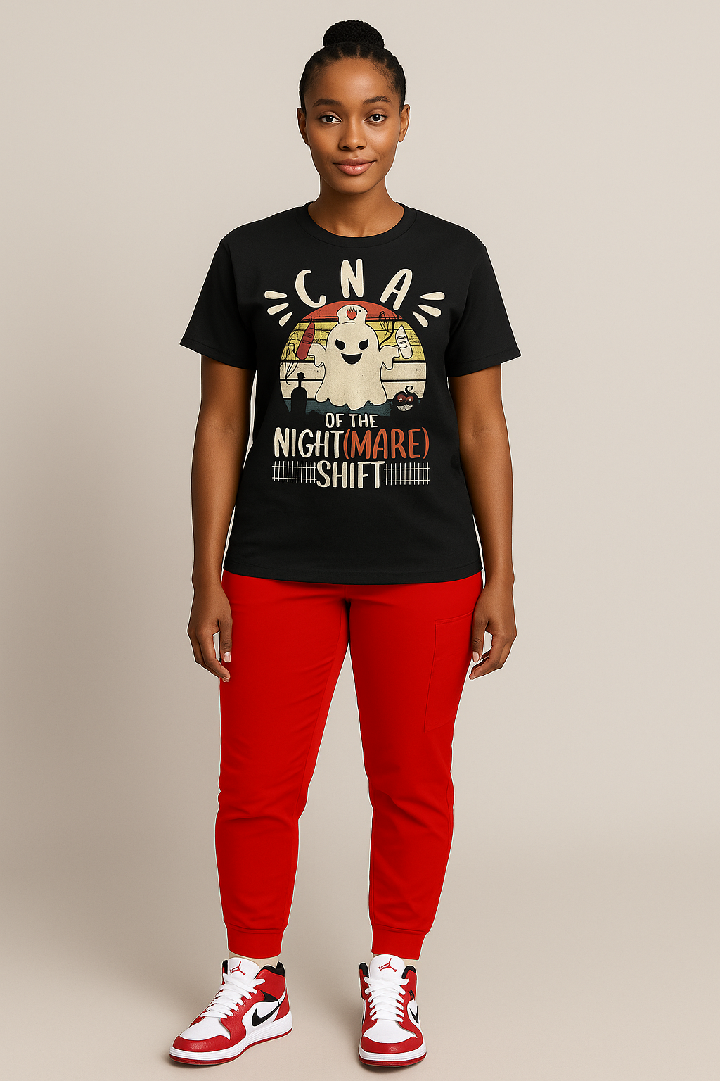 CNA HALLOWEEN SHIRT – NIGHT(MARE) SHIFT GHOST NURSE T-SHIRT OR SWEATSHIRT FOR CERTIFIED NURSING ASSISTANTS