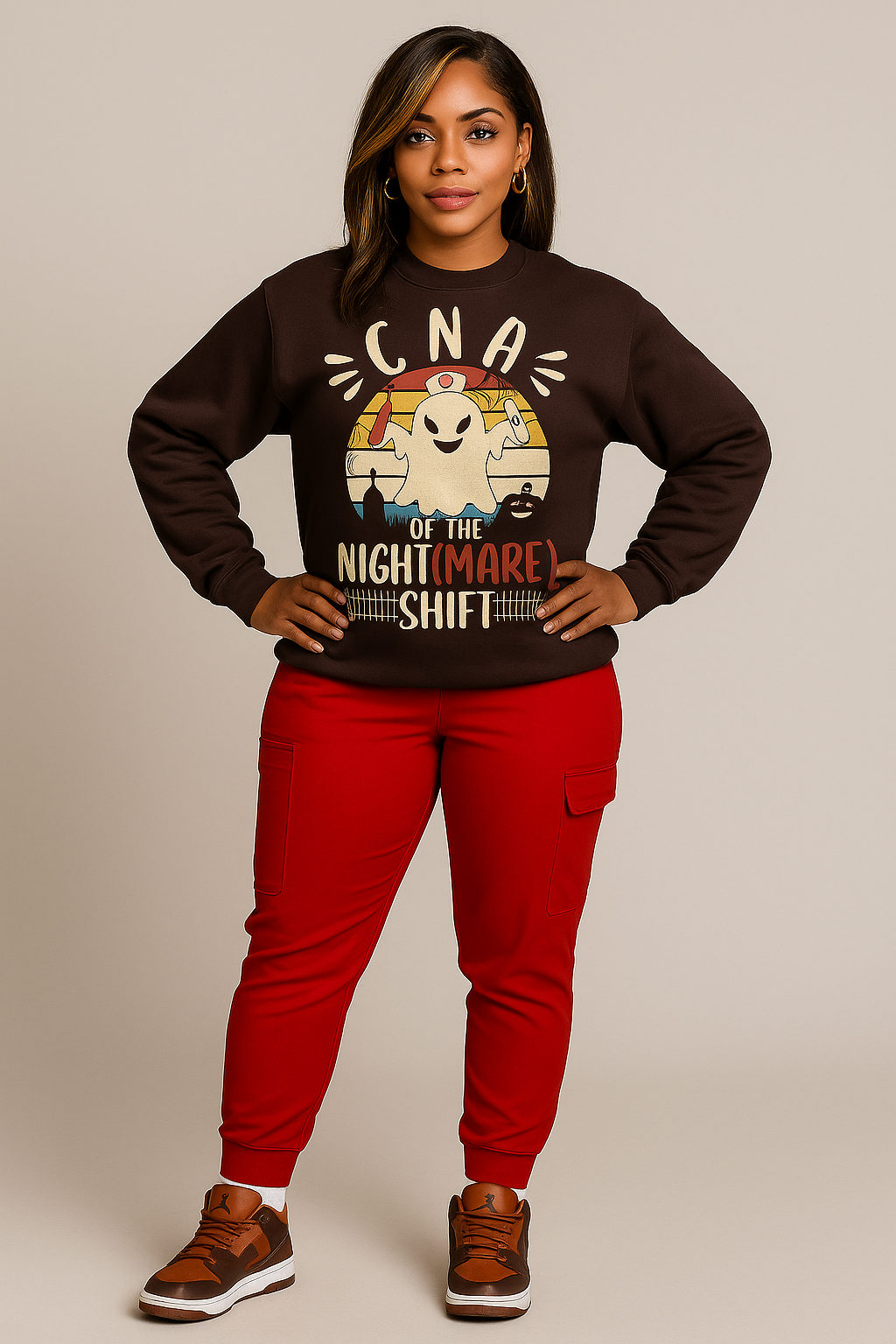 CNA HALLOWEEN SHIRT – NIGHT(MARE) SHIFT GHOST NURSE T-SHIRT OR SWEATSHIRT FOR CERTIFIED NURSING ASSISTANTS