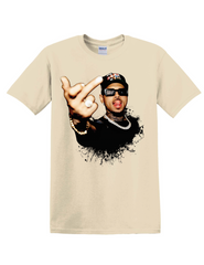 FRONT ONLY CHRIS BROWN OFFICIAL TOUR T-SHIRT-- LIMITED EDITION