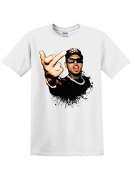 FRONT ONLY CHRIS BROWN OFFICIAL TOUR T-SHIRT-- LIMITED EDITION