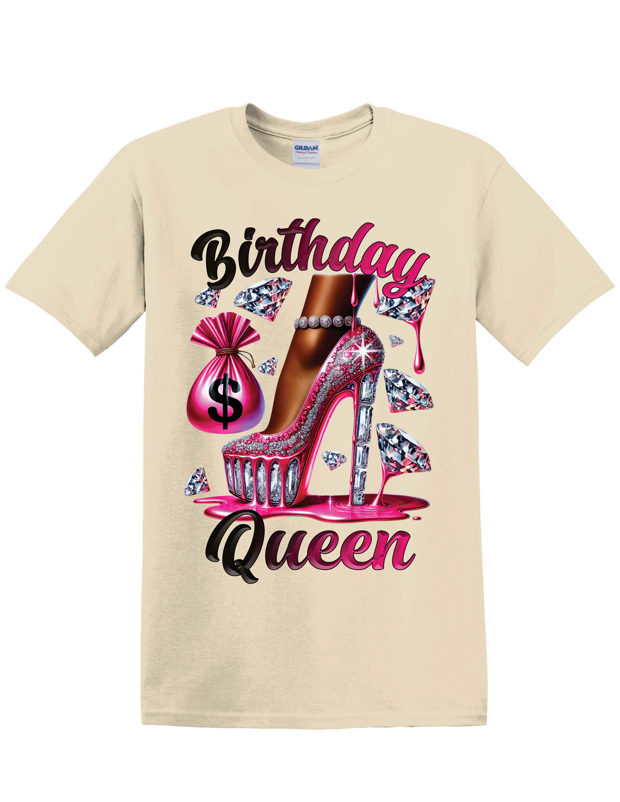 💎 Birthday Queen Bling Tee – For the One Who Shines the Brightest 💎