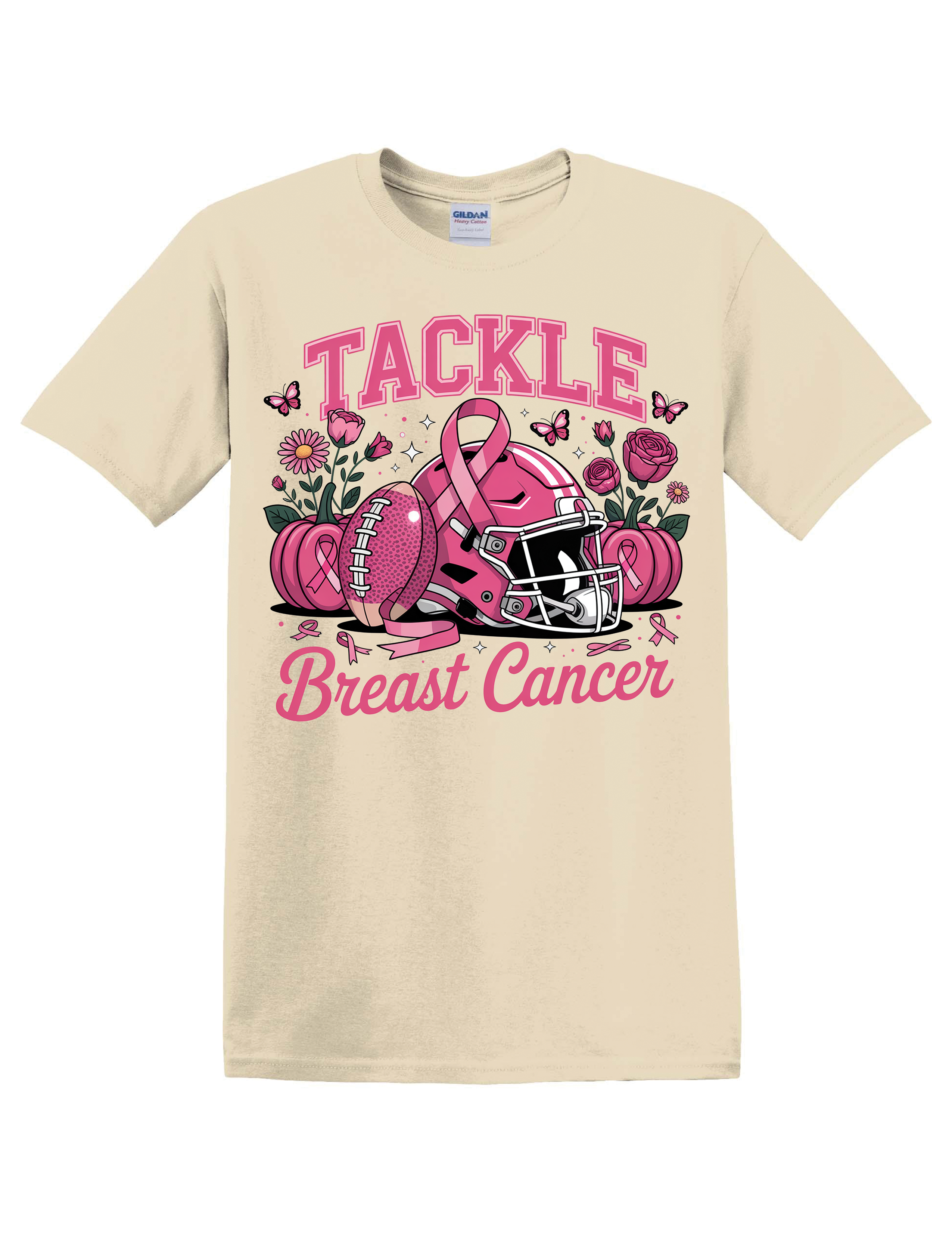 TACKLE BREAST CANCER SHIRT | PINK RIBBON FOOTBALL AWARENESS TEE | BREAST CANCER SUPPORT SHIRT FOR MEN & WOMEN | OCTOBER AWARENESS APPAREL