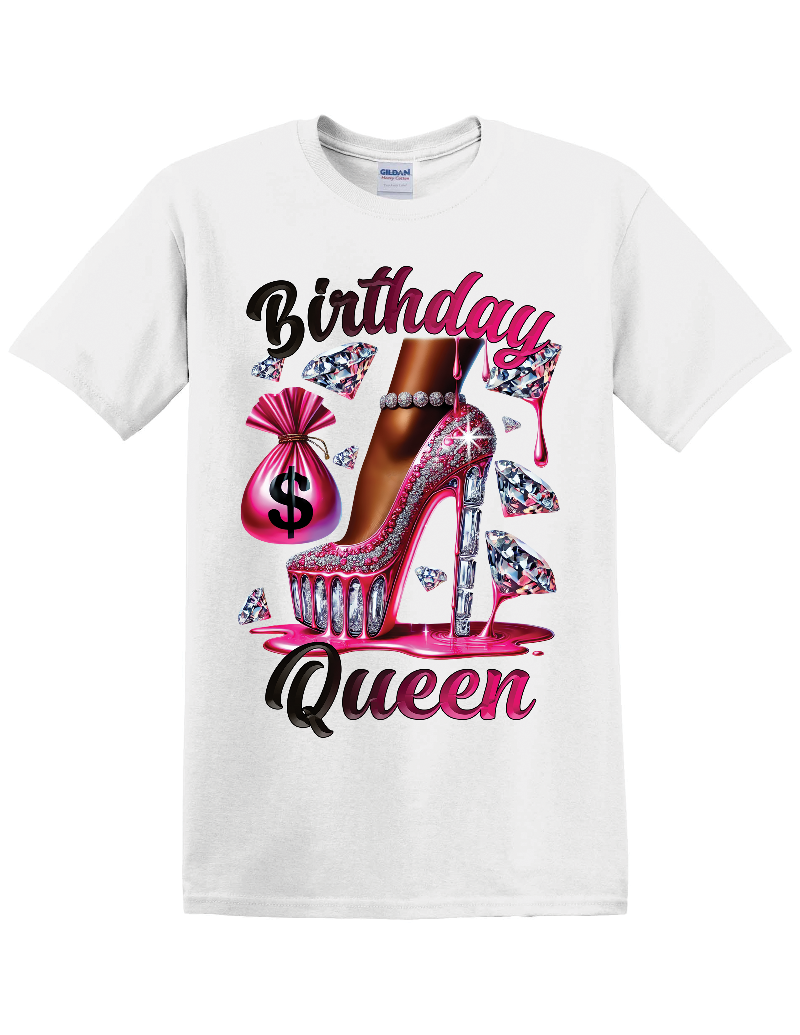 💎 Birthday Queen Bling Tee – For the One Who Shines the Brightest 💎