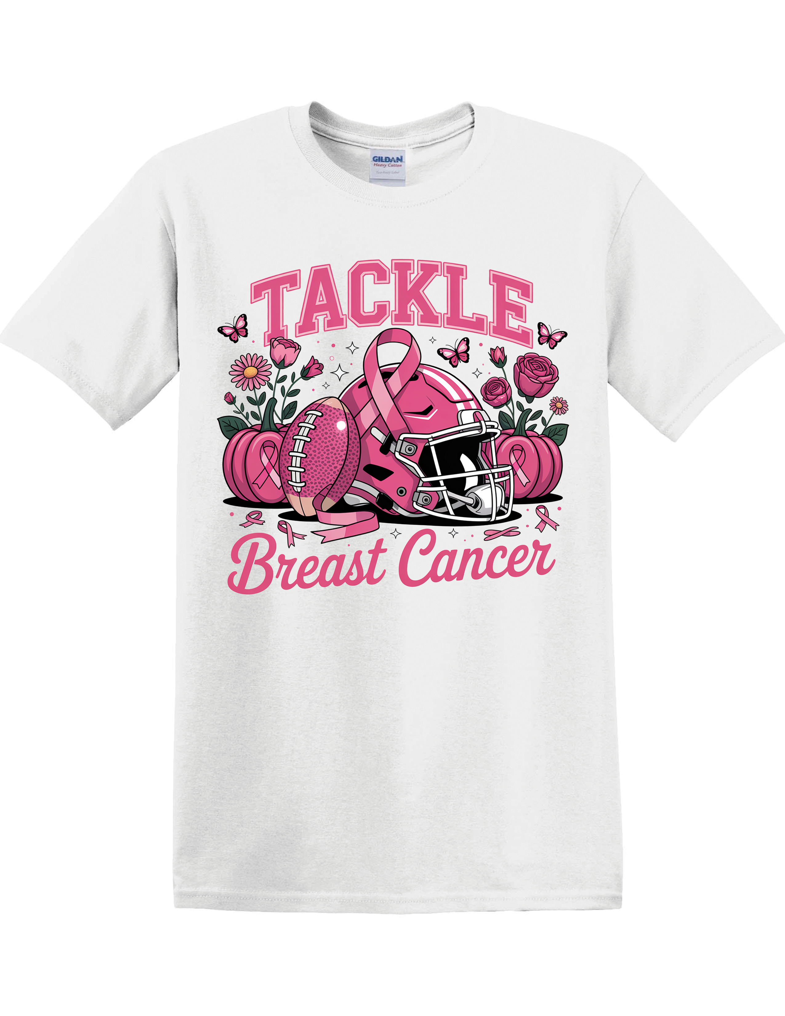 TACKLE BREAST CANCER SHIRT | PINK RIBBON FOOTBALL AWARENESS TEE | BREAST CANCER SUPPORT SHIRT FOR MEN & WOMEN | OCTOBER AWARENESS APPAREL